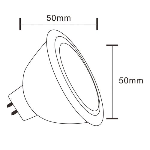 7W 12V Thermal Plastic Body MR16 Bulb
