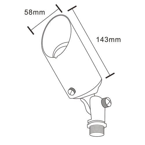 Lylah Brass Garden Spike Light