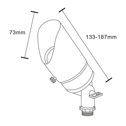 Brandt 2700K Brass Garden Spike Light
