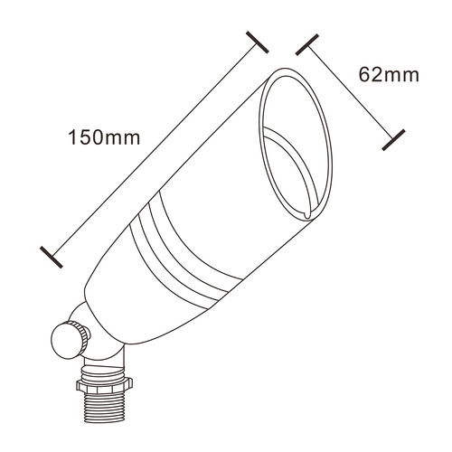 Orion 2700K Brass Garden Spike Light