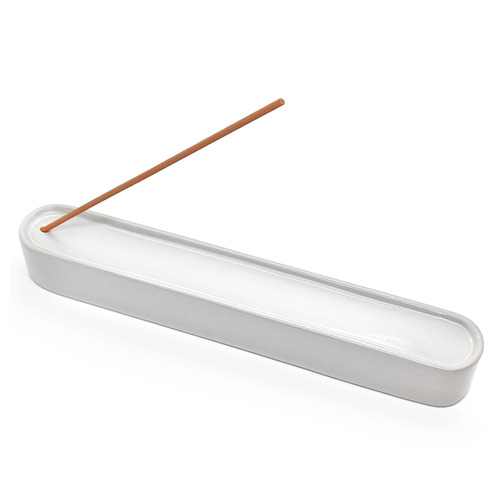 White Ceramic Incense Holder