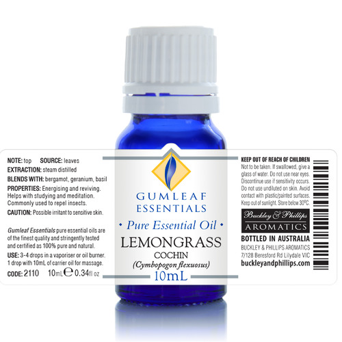 10ml Lemongrass Cochin Essential Oil