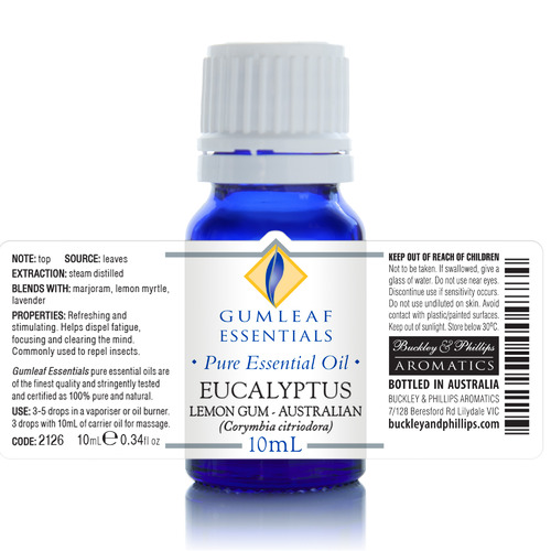 10ml Eucalyptus Lemon Gum Essential Oil