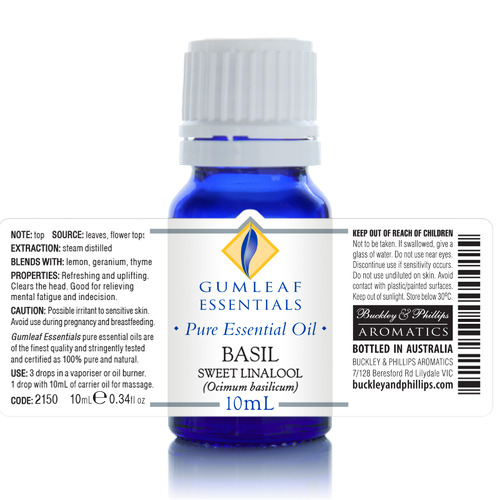 10ml Basil Sweet Linalool Essential Oil