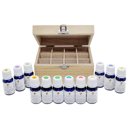 12 Piece Beginners Essential Oils Boxed Gift Set Temple & ster