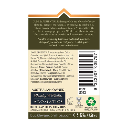 125ml Soothing Massage Oil