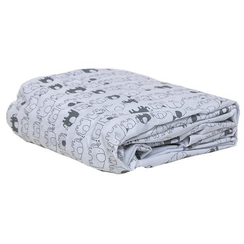 Playette Elephant Printed Travel Cot Fitted Sheet