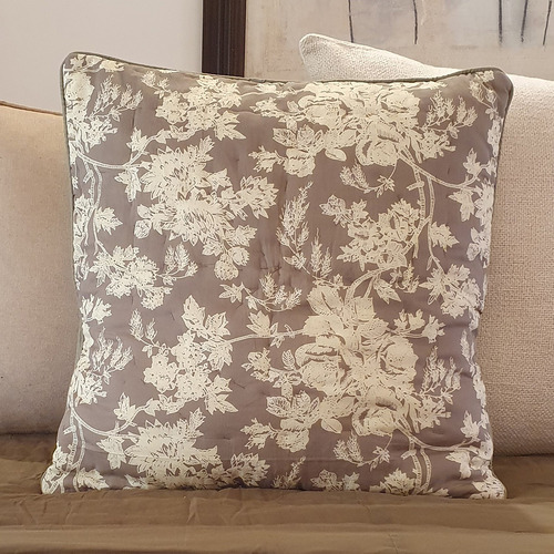 Cottage Garden Cotton Quilted Cushion Cover