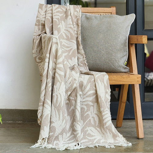 Fleuri Double Gauge Cotton Throw