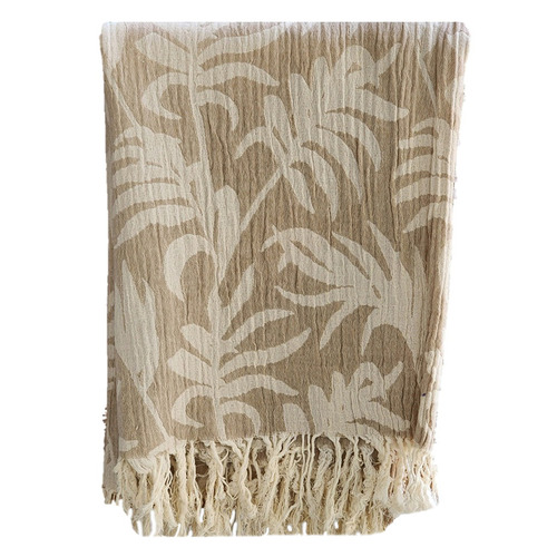Fleuri Double Gauge Cotton Throw