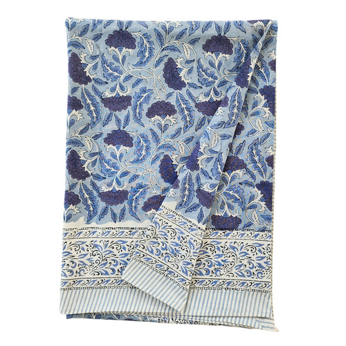 Blue Block Printed Aarav Tablecloth