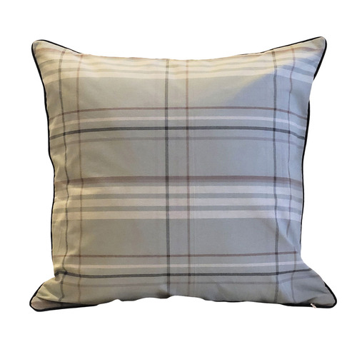 Ash Green Yash Check Cushion Cover