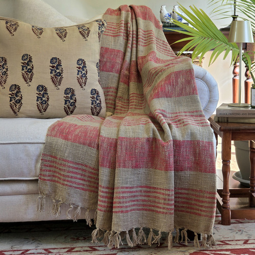 Grain Sack Cotton Throw