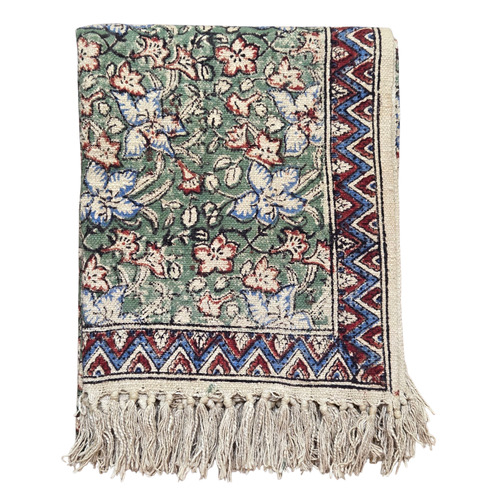 Margaux Green Handloom Throw