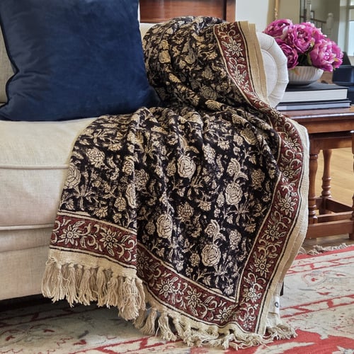Margaux Black Handloom Throw