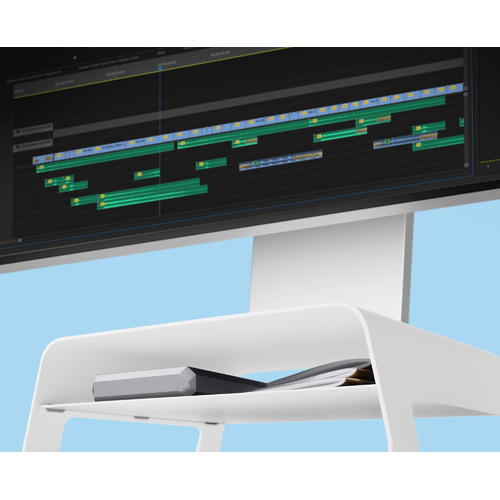 White Curve Monitor Riser Temple & ster