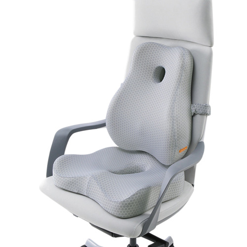 2 Piece Light Grey Back & Seat Cushion Set