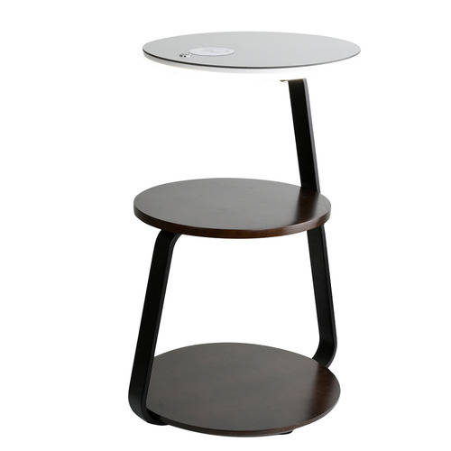 Pascal 3 Tier Walnut Side Table