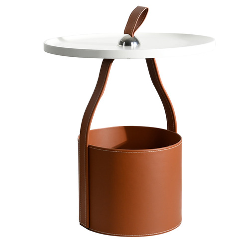 Cody Bridle Leather Side Table
