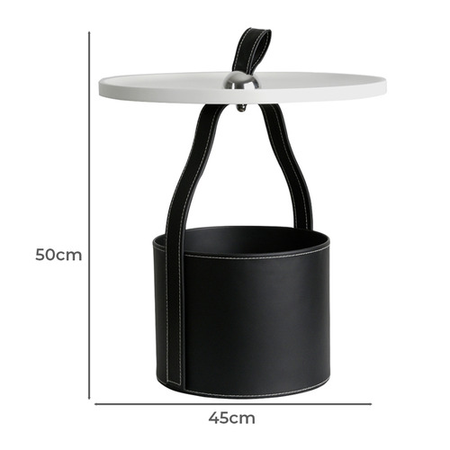 Cody Bridle Leather Side Table