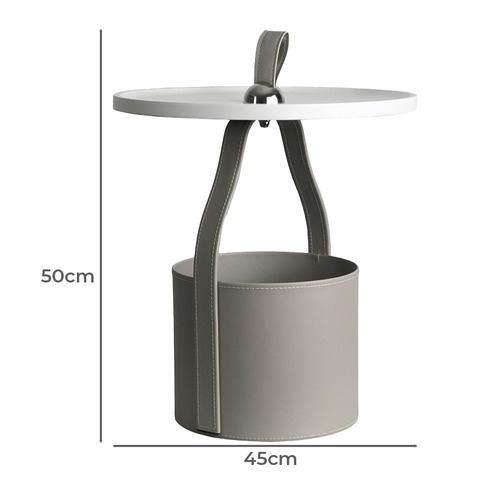 Cody Bridle Leather Side Table