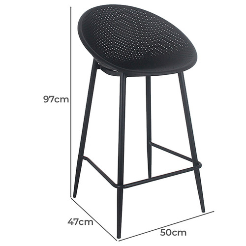 (Set of 4)Kristin Outdoor Stool