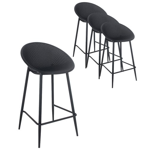 (Set of 4)Kristin Outdoor Stool