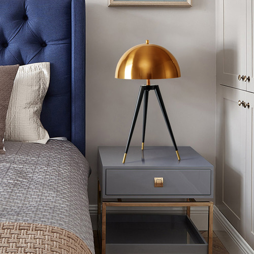 Golden Tripod Table Lamp