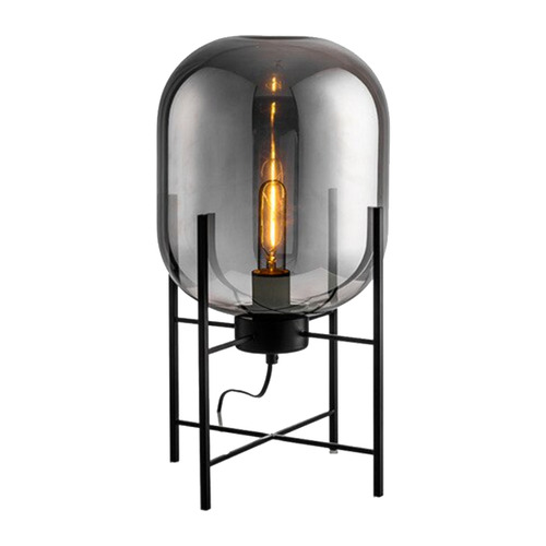 Industrial Metal & Glass Table Lamp