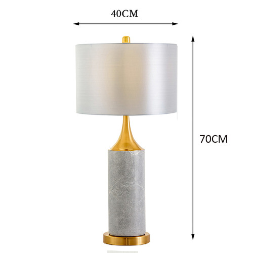 Grey Marble Table Lamp
