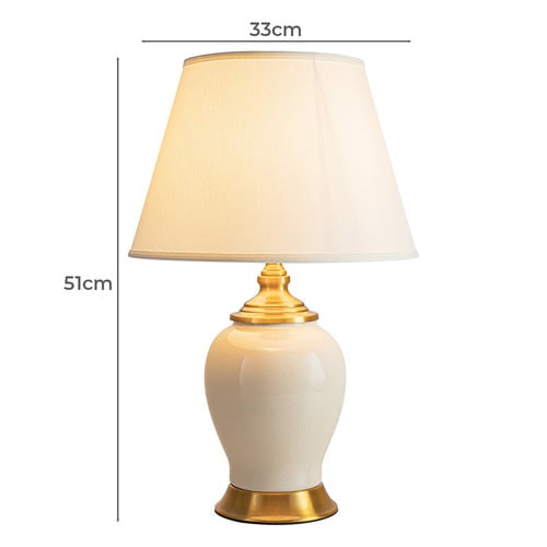 51cm Georgienne Ceramic & Iron Table Lamp