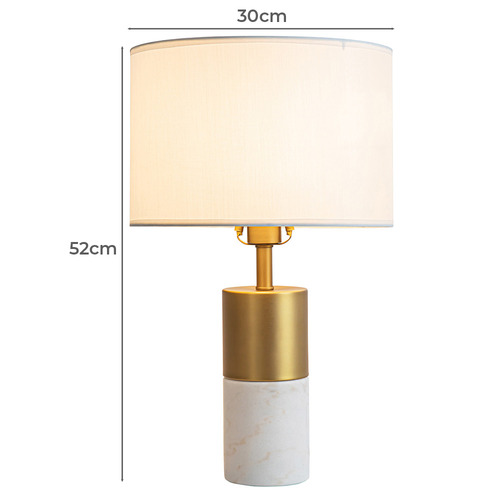 52cm Melissa Marble & Iron Table Lamp