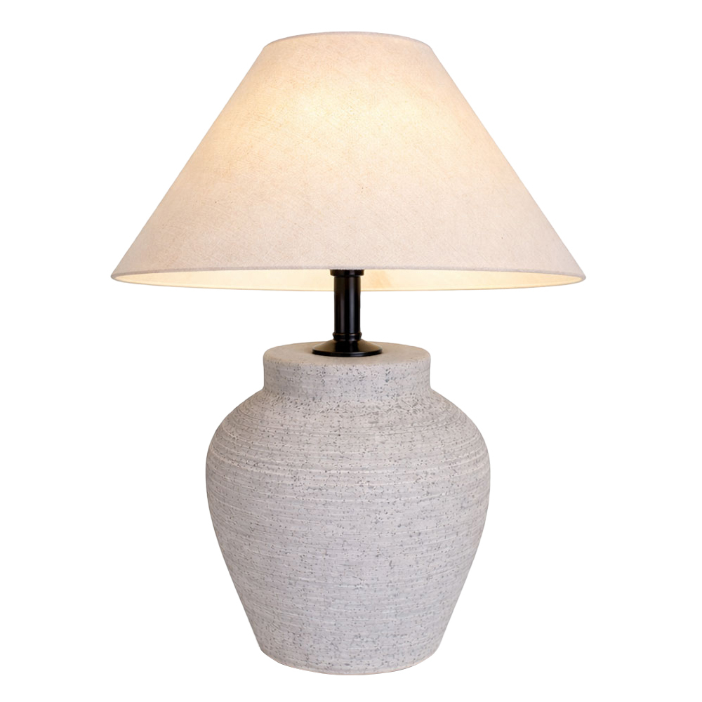 Naples Ceramic & Linen Table Lamp
