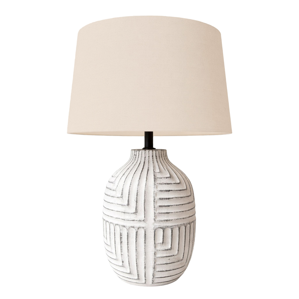 Pomona Ceramic & Linen Table Lamp