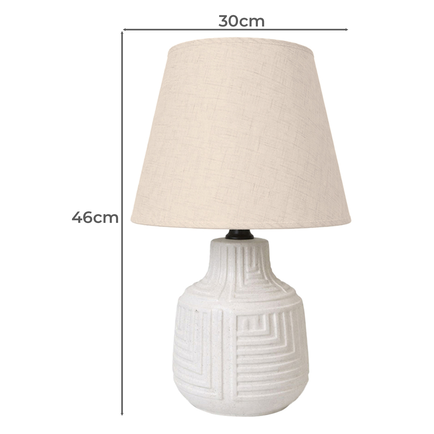 Covina Ceramic & Linen Table Lamp