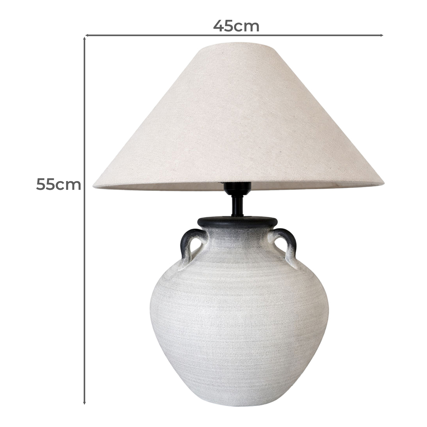 Cairo Ceramic & Linen Table Lamp