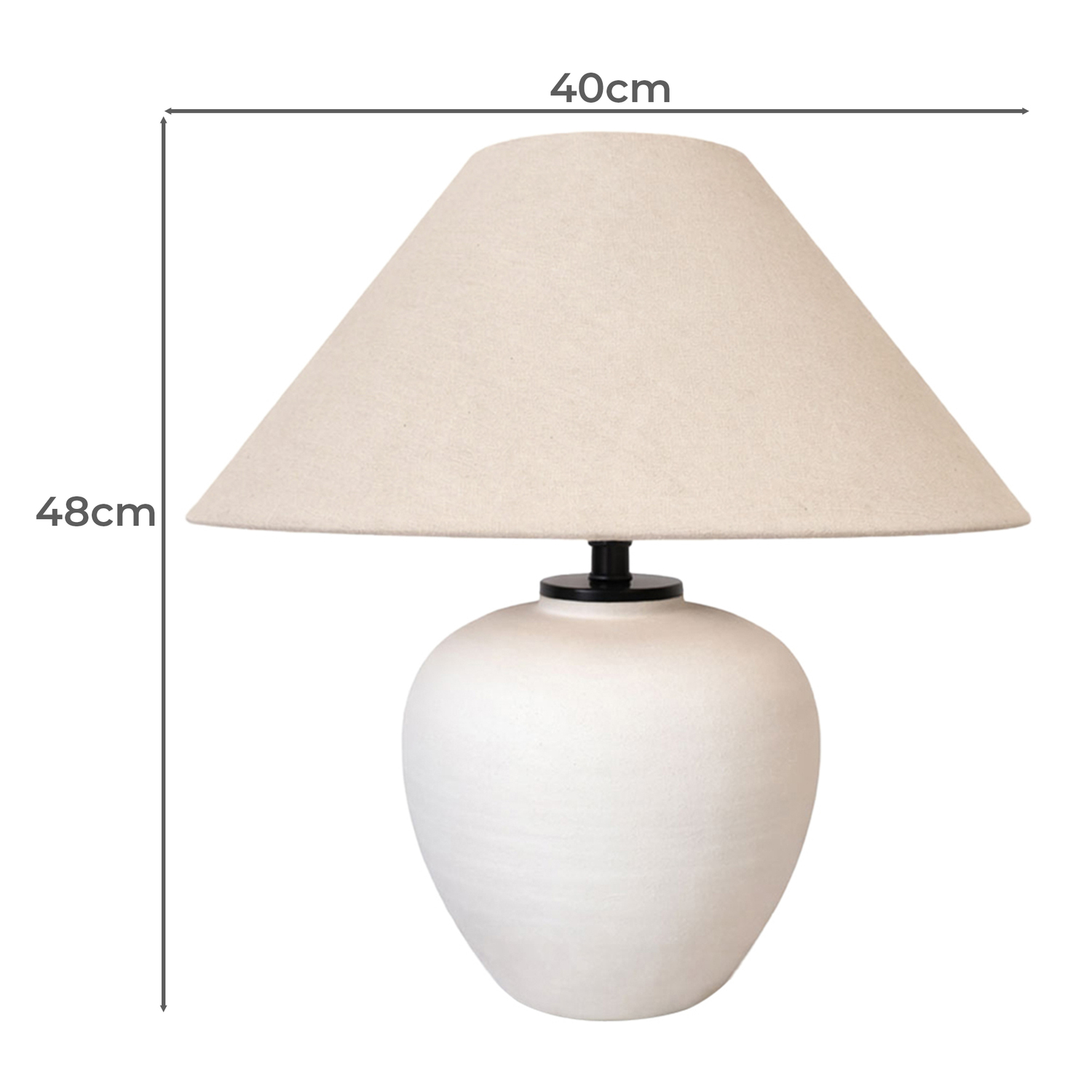 Danvers Ceramic & Linen Table Lamp