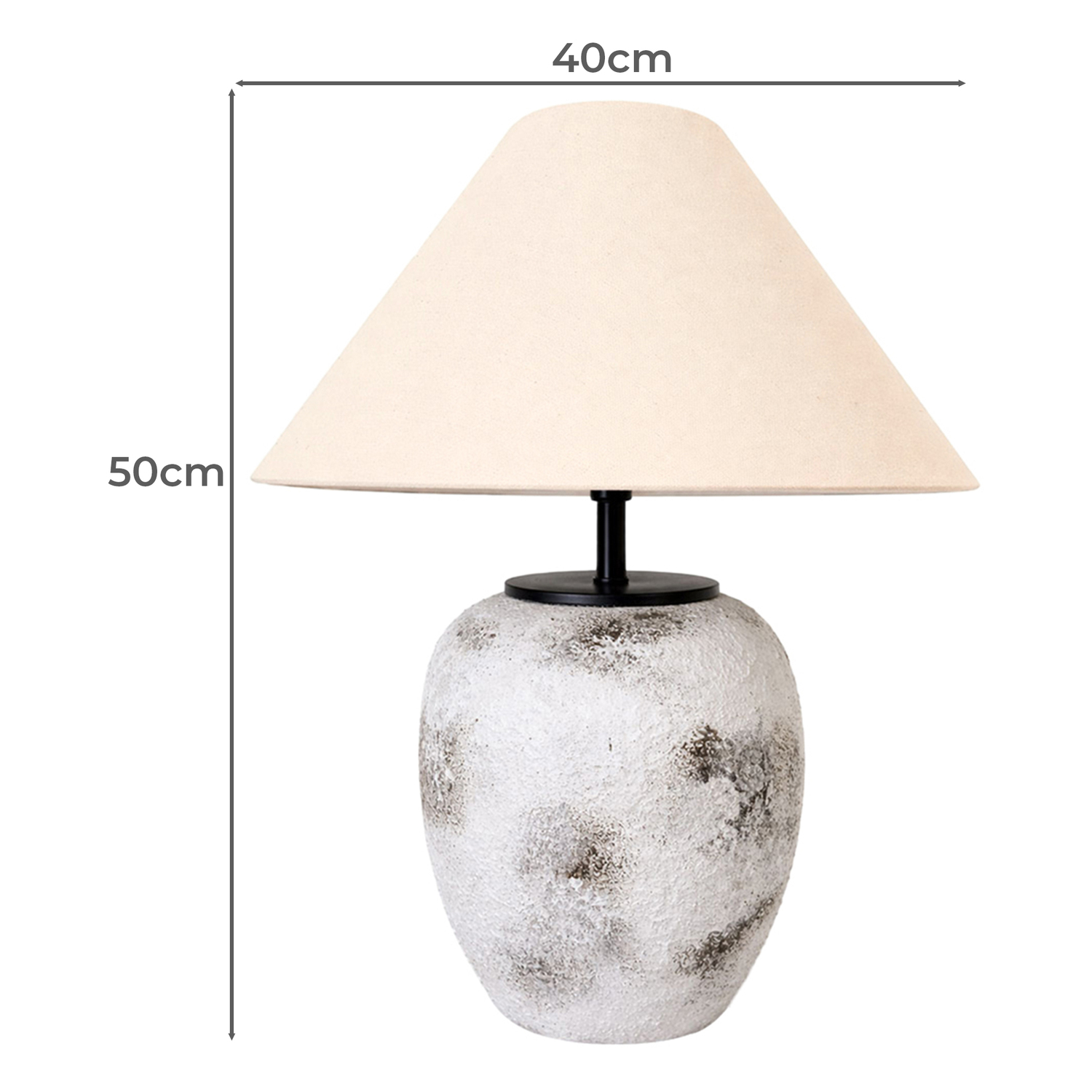 Somers Ceramic & Linen Table Lamp