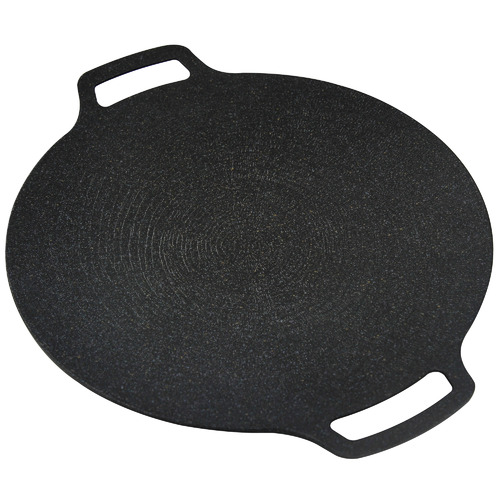 Zaigle Black 36cm Cast Iron Griddle Pan | Temple & Webster