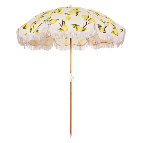 Vintage Lemons Holiday Beach Umbrella