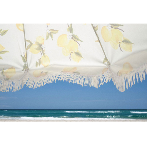 Vintage Lemons Holiday Beach Umbrella