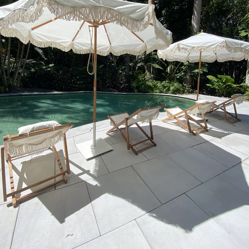 Premium Sling Teak Wood Outdoor Chair