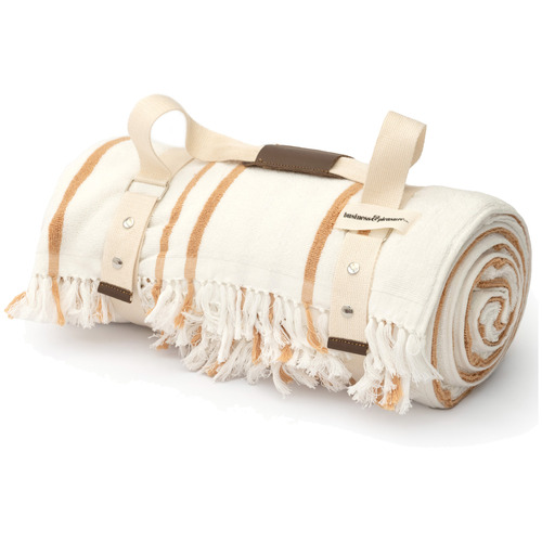 2 Stripes 600GSM Cotton Beach Blanket Temple & Webster