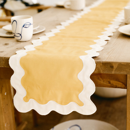 Rivie Cotton Canvas Table Runner Temple & ster