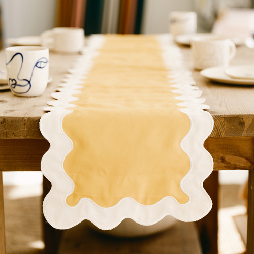 Rivie Cotton Canvas Table Runner Temple & ster