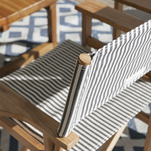 Laurens Striped Outdoor Director's Chair