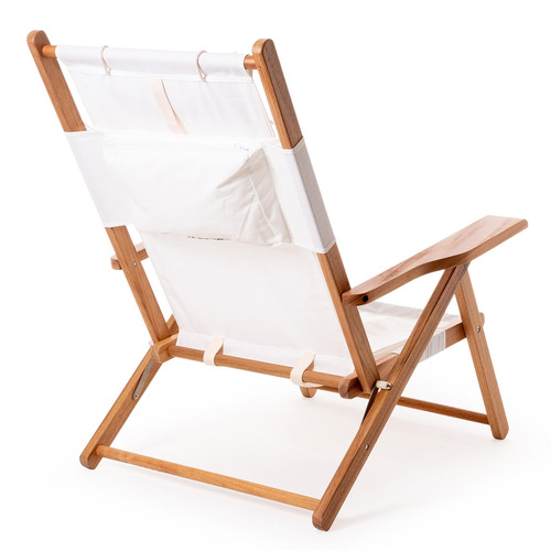 White Vikare Foldable Beach Chair
