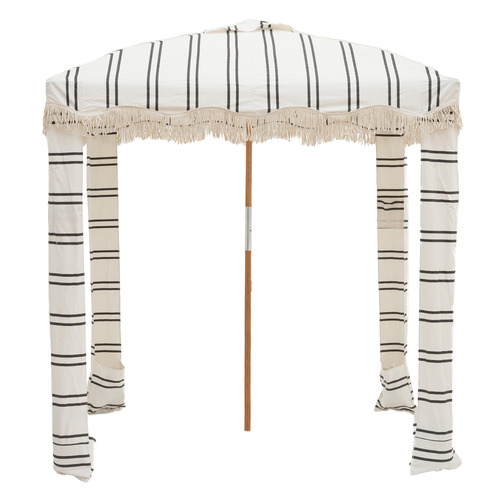 Black Striped Beach Cabana | Temple & Webster