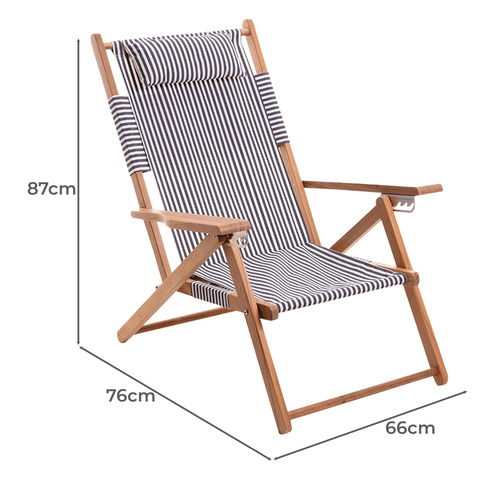 Laurens Striped Foldable Beach Chair