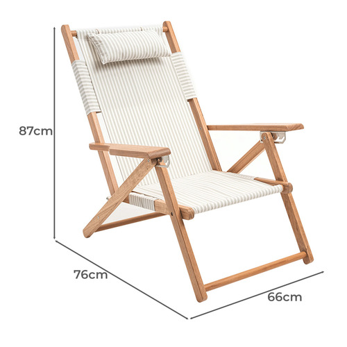 Laurens Striped Foldable Beach Chair
